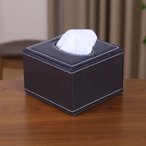 Hộp đựng khăn giấy bằng da PU hình chữ nhật lớn, thiết kế hiện đại, in logo tùy chỉnh - Product Image 3