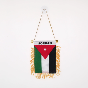 Juego de 14 piezas de la serie de banderas de Jordania: Bandera de palillo NX, Bandera de mano, Bandera de mesa, Bandera de guirnalda, Pulsera, Llavero, Parche, Calcetín, para promoción - Product Image 6