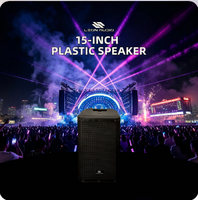 Système de sonorisation PA actif 15 pouces en colonne en plastique 2800W de puissance de crête avec DSP pour mariages, conférences, spectacles de rue et performances mobiles