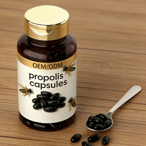 Capsules molles de <span class=keywords><strong>propolis</strong></span> et de pollen d'abeille naturelles et biologiques, marque privée OEM |   Complément alimentaire à base de plantes soluble dans l'eau |   Prix d'usine - Product Image 2