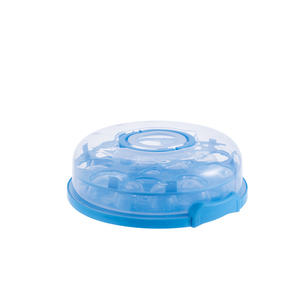 Trasportino per torta rotondo da 10 pollici senza BPA con inserti per uova e cupcake diavolati - Product Image 3