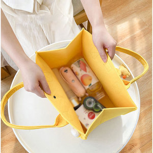 Cute <b>Easter</b> Party Handbags for Kids 6 Colors Empty Funny Felt <b>Easter</b> Baskets with Handle Gift <b>Bags</b> - Product Image 3