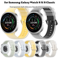 Bracelet de sport en TPU transparent pour femme, compatible avec Samsung Galaxy Watch 9 40mm et Galaxy Watch 8 44mm
