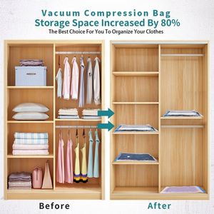Bolsas de Almacenamiento al Vacío para Ropa, Ahorro de Espacio, Bolsas de Viaje con Bomba Manual para Organización del Hogar - Product Image 2