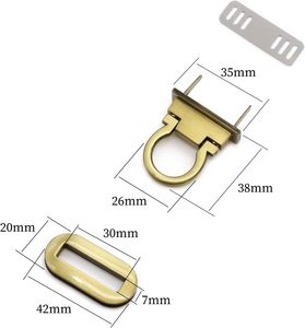 Ensembles de fermoirs à torsion pour sacs à main, attaches à clip pour sacs à bandoulière DIY, fabrication de sacs - Product Image 2