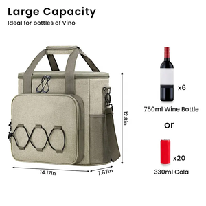 Borsa Termica Pieghevole 600D Personalizzata dal Produttore con Tasca con Cerniera per Alimenti, Spiaggia, Campeggio e Picnic - Product Image 2