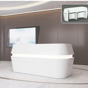 Silla y Escritorio de Oficina Personalizados para <span class=keywords><strong>Recepcionista</strong></span> con Diseño de Banco Della para Oficina <span class=keywords><strong>Profesional</strong></span> y Área de Recepción - Product Image 4