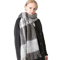 Groothandel Custom Kwastje Hoge Kwaliteit Winter Fashion Designer Vintage Vrouwen Sjaals
