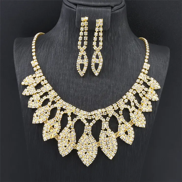 Jxx New Arrival High Quality Wholesale Price Fashion Jewelry 24 Gold Plated Cubic Zirconia Jewelry Sets For Girls