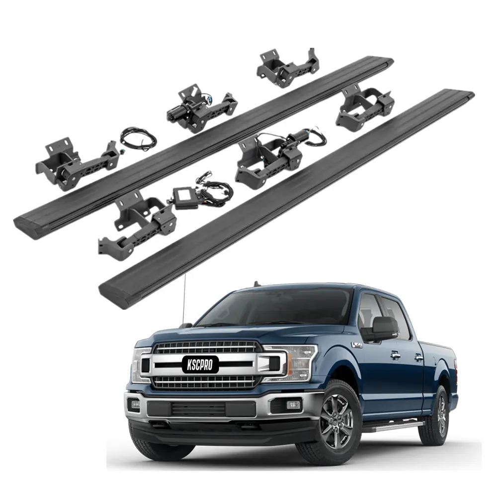 F150 Accessories Retract Electric Side Step Power Running Boards For Ford F150 F-150 F250 F-250