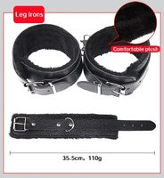 Kit de bondage BDSM de luxe pour couples, 7 pièces, jeux de rôle, jouets en cuir souple, attaches, bandeau, fouet, menottes, imperméable