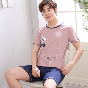 Pyjama d'été pour couple, adorable dessin animé assorti, ensemble court en deux pièces, pyjamas pour femmes - Product Image 3