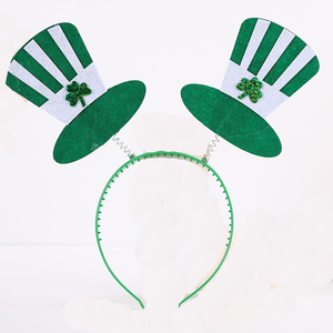 Clover Festival Diadema Accesorio <span class=keywords><strong>de</strong></span> tela Regalo para la escuela <span class=keywords><strong>de</strong></span> graduación Fiesta del día <span class=keywords><strong>de</strong></span> <span class=keywords><strong>San</strong></span> <span class=keywords><strong>Patricio</strong></span> Accesorios del Día Nacional irlandés - Product Image 3