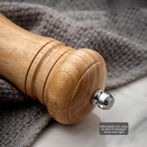 Molinillo manual de <span class=keywords><strong>pimienta</strong></span> de madera de 6 pulgadas con rotor cerámico ajustable, set de herramientas de cocina para <span class=keywords><strong>moler</strong></span> especias y sal - Product Image 4