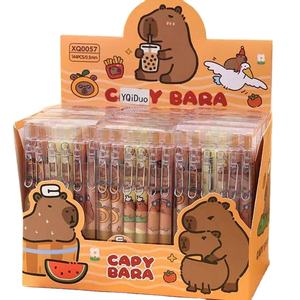 Капибара Kawaii мультяшная черная чернильная гелевая ручка для студентов канцелярские товары школьные и офисные принадлежности для детей подарок на день рождения - Product Image 1