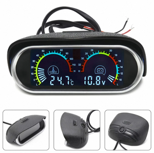 Jauge <span class=keywords><strong>de</strong></span> température d'eau numérique LCD universelle 2 en 1 pour voiture, voltmètre, capteur <span class=keywords><strong>de</strong></span> température d'eau pour moto, 10 mm, 12 V, 24 V, voltmètre - Product Image 2