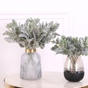 ใบมีดเก๊กฮวยเงินคุณภาพสูง,ปลูกด้วยมือปลูกพืชมิลเลอร์มีฝุ่นสีเขียวปลอม - Product Image 4