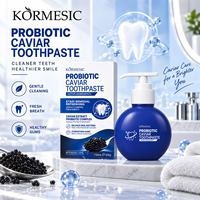 KORMESIC Dentifrice Probiotique au Caviar Élimination des Taches Haleine Fraîche Blanchiment des Dents Vente en Gros Logo Personnalisé Marque Privée