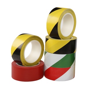 Chất lượng cao kết dính mạnh mẽ tùy chỉnh màu đỏ và màu trắng Phân định băng PVC sàn đánh dấu Băng PVC thận trọng Băng - Product Image 1