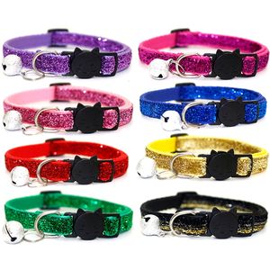 Gratis Samples Hot Seller Nieuwe Kleurrijke Luxe Verstelbare Veiligheid Huisdier Sprankelende Ontsnapping Kat Halsband Met Bellen - Product Image 2