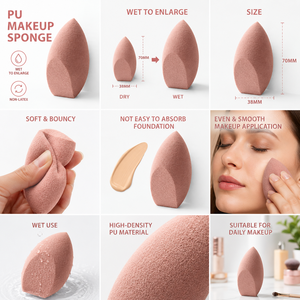 Éponge de Maquillage Pinkz Écologique Super Douce Personnalisée, Blender Marron Sans Latex pour un Look Naturel - Product Image 3