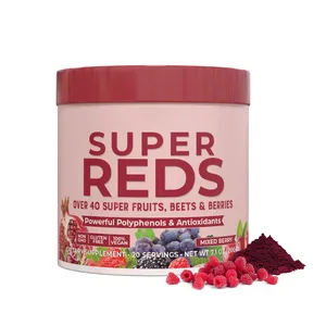 Super Reds powder Polyphenol Superfoods 48+ super Fruits&Berries Powerful antioxidants&Polyphenols mixed Berry flavors