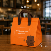 Bolsa de Embalaje para Llevar Comida de Restaurante Personalizada con Marca, No Tejida, Ecológica