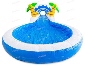 Jeux d'eau d'été, joli thème orang-outan, toboggan gonflable pour le ventre avec <span class=keywords><strong>piscine</strong></span>, toboggan aquatique et glissière pour la fête - Product Image 5