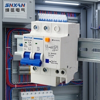 Disjoncteur différentiel miniature 2P 6A-63A 6kA, protection contre les courants résiduels en cuivre pour les commandes électriques industrielles et domestiques intelligentes
