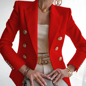 Private Label Button Risvolto di Grandi Dimensioni Donne Giacca Sportiva Giacca - Product Image 3