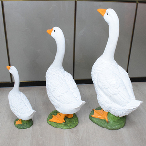 Factory Large Farm Lifelike Animal <strong>Duck</strong> Waterproof Yard <strong>Garden</strong> Home Porch Decor Resin Statue Goose Figurine - Product Image 2