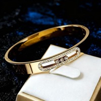 Bracelet en acier inoxydable plaqué or 18 carats avec zircon et diamant, étanche, bijou cadeau pour femme, vente chaude