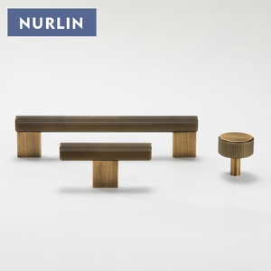Nurlin Solid Brass New Tuyến Tính Nội Knobs Dài T-Bar Đồ Nội Thất Tủ Quần Áo Ngăn Kéo Xử Lý Kéo Tủ Thanh Vuông Feet - Product Image 5