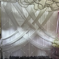 Cortina de Fondo para Escenario de Boda Estilo Europeo Muwei, Cortina de Seda de Hielo