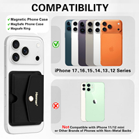 Tarjetero Personalizado Extra Fuerte con Cierre Magnético, de Cuero de Microfibra Duradero, Protección RFID, Grueso para iPhone