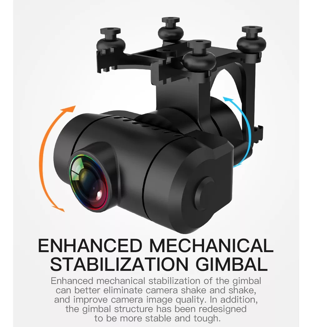 KF102 MAX Drone, Enhanced mechanical stabilization of the gimbal can better eliminate camera shake and shake 