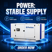Groupe électrogène diesel Perkins 100KW/125KVA triphasé silencieux et ouvert, ATS en option, 50Hz 60Hz 400V, moteur 1106A-70TG1