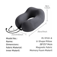 Oreiller de voyage cervical en U en mousse à mémoire de forme pour massage du cou, idéal pour avion, voiture, bureau, sommeil confortable - Vente en gros
