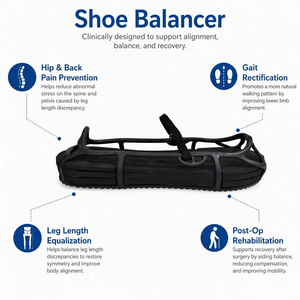 Équilibreur de chaussures <span class=keywords><strong>pour</strong></span> déséquilibres de longueur des jambes, en maille respirante SEBS, à utiliser avec une botte de marche post-opératoire, corrige la posture de marche inégale - Product Image 5