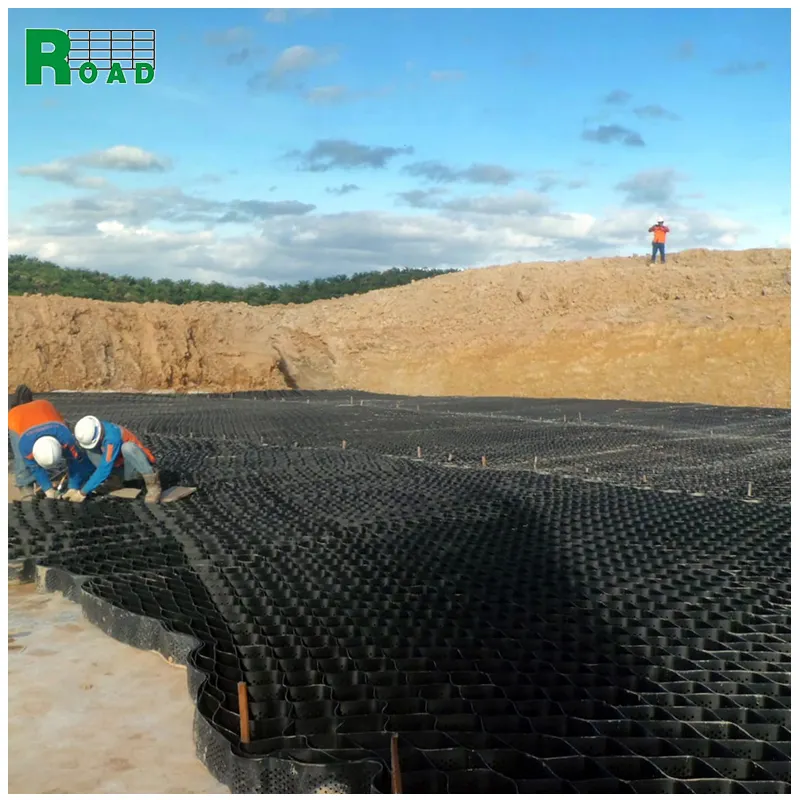 Honeycomb Gravel Stabilizer Grid Plastic HDPE Geocell / Geo Cell / Geo Web for Slop Soft Soil Foundation Protection