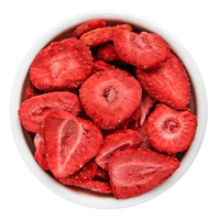 Framboises déshydratées croustillantes en vrac, en copeaux, pour chocolat, lyophilisées, fruits de fraises séchés par congélation, moitiés