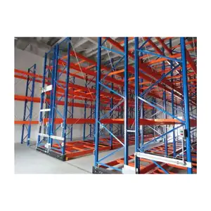 Scaffalature per scaffali per magazzini industriali automatizzate con sistema di stoccaggio per Pallet mobili elettrici