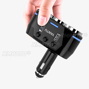 YANTU <b>12V</b>-24V Car Power <b>Socket</b> Car Charger 2USB Charging Port 3.1A QC3.0 Fast Charger Cordless - Product Image 6