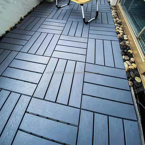 Dalles de terrasse en PP modernes, imperméables, résistantes à l'usure, antidérapantes, à emboîtement, avec surface antidérapante à effet bois - Product Image 6