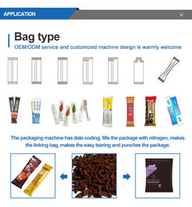 500g Bullet Paauger Granada café betún Pita transparente Chocolate Chipis cinturón Vertical máquina de envasado automático - Product Image 3