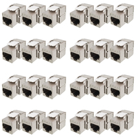 Connecteur Keystone blindé Cat8 RJ45 femelle-femelle sans outil en alliage de zinc moulé sous pression, 40 Gbit/s, 2000 MHz