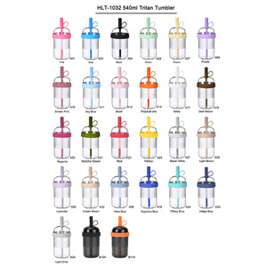 2026 Luxury 540ml Tritan Straw <b>Cup</b> Wholesale Custom Logo Clear Plastic Milktea Coffee <b>Cup</b> with Handle <b>Reusable</b> Tumbler - Product Image 3