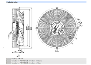 ebm-papst S3G500-AM56-21 intelligent EC axial <b>fan</b> variable speed low noise cooling <b>fan</b> for server telecom and HVAC systems - Product Image 4