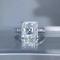 Bague en argent sterling 925 de la marque MuShan, avec moissanite couleur D, bague de présentation pour l'épouse, plaquée or 18 carats, bagues fines brevetées MST
