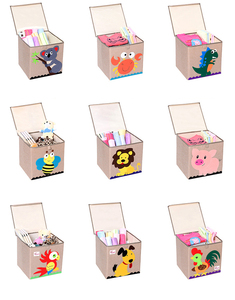 <span class=keywords><strong>Coffre</strong></span> de rangement pliable en toile grande capacité pour jouets de bébé et vêtements d'enfants avec un design minimaliste - Product Image 4